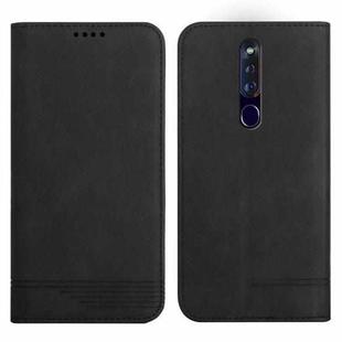 For OPPO F11 Pro Strong Magnetic Leather Case(Black)