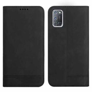For OPPO A52 / A72 / A92 Strong Magnetic Leather Case(Black)