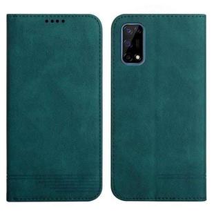 For Realme 7 5G Strong Magnetic Leather Case(Green)