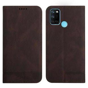 For Realme 7i Strong Magnetic Leather Case(Brown)