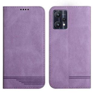 For Realme 9 Pro Strong Magnetic Leather Case(Purple)