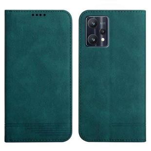 For Realme 9 Pro+ Strong Magnetic Leather Case(Green)