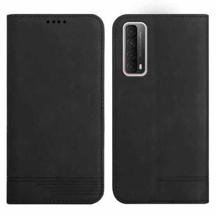 For Huawei P Smart 2021 Strong Magnetic Leather Case(Black)