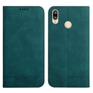 For Huawei P20 Lite Strong Magnetic Leather Case(Green)