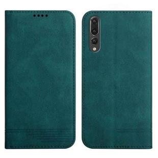 For Huawei P20 Pro Strong Magnetic Leather Case(Green)