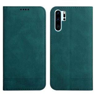 For Huawei P30 Pro Strong Magnetic Leather Case(Green)