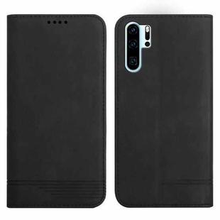 For Huawei P30 Pro Strong Magnetic Leather Case(Black)