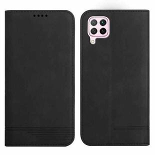 For Huawei P40 Lite Strong Magnetic Leather Case(Black)