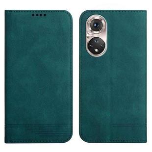 For Huawei P50 Pro Strong Magnetic Leather Case(Green)