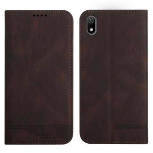 For Huawei Y5 2019 Strong Magnetic Leather Case(Brown)