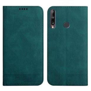 For Huawei Y7p 2020 Strong Magnetic Leather Case(Green)