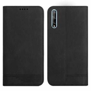 For Huawei Y8p 2020 Strong Magnetic Leather Case(Black)