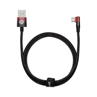 Baseus MVP Series 2 100W USB to USB-C / Type-C Mobile Game Elbow Fast Charge Data Cable, Length:1m(Black Red)