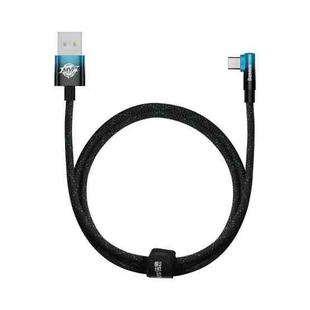 Baseus MVP Series 2 100W USB to USB-C / Type-C Mobile Game Elbow Fast Charge Data Cable, Length:1m(Black Blue)