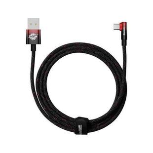 Baseus MVP Series 2 100W USB to USB-C / Type-C Mobile Game Elbow Fast Charge Data Cable, Length:2m(Black Red)