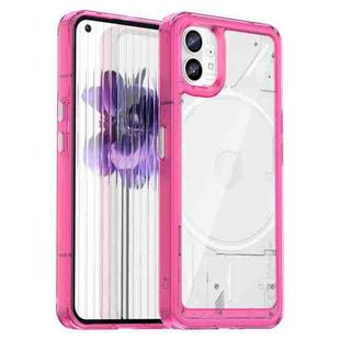 For Nothing Phone 1 Colorful Series Acrylic + TPU Phone Case(Transparent Pink)