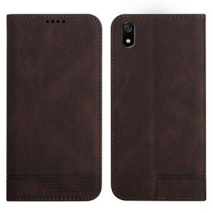 For Xiaomi Redmi 7A Strong Magnetic Leather Case(Brown)