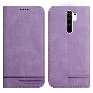 For Xiaomi Redmi 9 Strong Magnetic Leather Case(Purple)