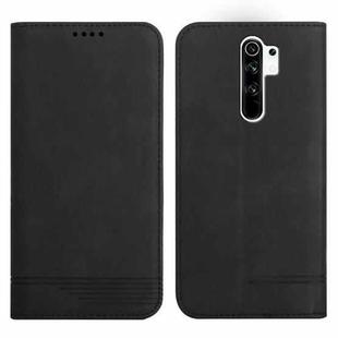 For Xiaomi Redmi 9 Strong Magnetic Leather Case(Black)