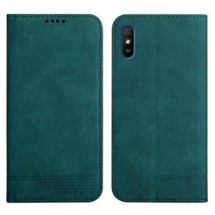 For Xiaomi Redmi 9A Strong Magnetic Leather Case(Green)