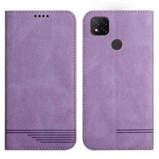 For Xiaomi Redmi 9C Strong Magnetic Leather Case(Purple)