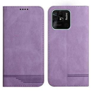 For Xiaomi Redmi 10C Strong Magnetic Leather Case(Purple)