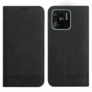 For Xiaomi Redmi 10C Strong Magnetic Leather Case(Black)