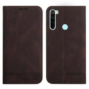For Xiaomi Redmi Note 8 Strong Magnetic Leather Case(Brown)