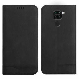 For Xiaomi Redmi Note 9 Strong Magnetic Leather Case(Black)