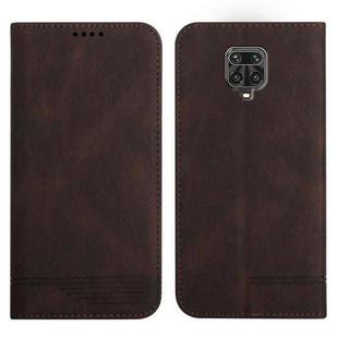 For Xiaomi Redmi Note 9 Pro Strong Magnetic Leather Case(Brown)