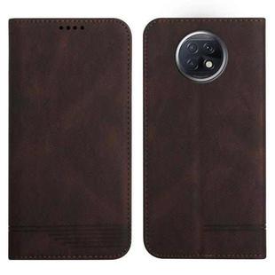 For Xiaomi Redmi Note 9T Strong Magnetic Leather Case(Brown)