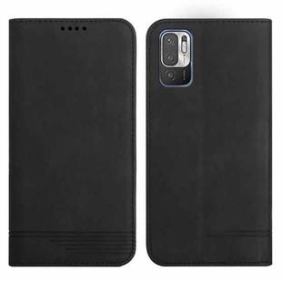 For Xiaomi Redmi Note 10 5G Strong Magnetic Leather Case(Black)