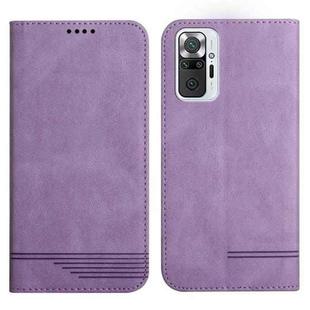 For Xiaomi Redmi Note 10 Pro Strong Magnetic Leather Case(Purple)