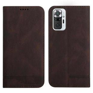 For Xiaomi Redmi Note 10 Pro Strong Magnetic Leather Case(Brown)