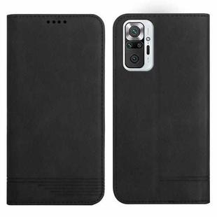 For Xiaomi Redmi Note 10 Pro Strong Magnetic Leather Case(Black)