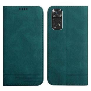 For Xiaomi Redmi Note 11 4G Strong Magnetic Leather Case(Green)