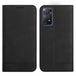 For Xiaomi Redmi Note 11 Pro Strong Magnetic Leather Case(Black)