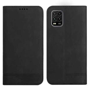 For Xiaomi Mi 10 Lite Strong Magnetic Leather Case(Black)