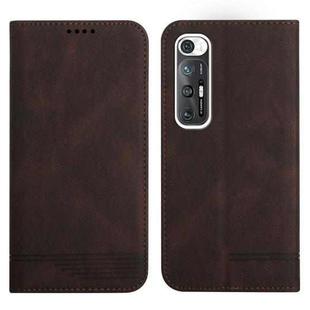 For Xiaomi Mi 10S Strong Magnetic Leather Case(Brown)