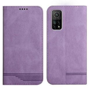 For Xiaomi Mi 10T Strong Magnetic Leather Case(Purple)