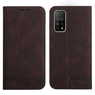 For Xiaomi Mi 10T Strong Magnetic Leather Case(Brown)