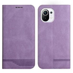 For Xiaomi Mi 11 Strong Magnetic Leather Case(Purple)
