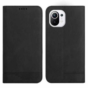 For Xiaomi Mi 11 Lite Strong Magnetic Leather Case(Black)