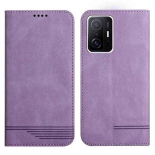 For Xiaomi 11T / 11T Pro Strong Magnetic Leather Case(Purple)