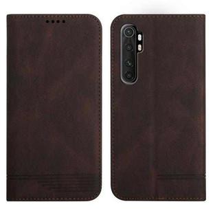 For Xiaomi Mi Note 10 Lite Strong Magnetic Leather Case(Brown)