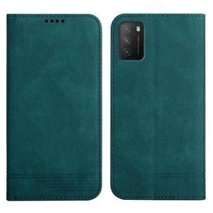 For Xiaomi Poco M3 Strong Magnetic Leather Case(Green)