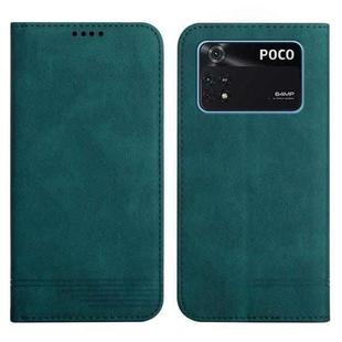 For Xiaomi Poco M4 Pro Strong Magnetic Leather Case(Green)