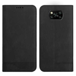 For Xiaomi Poco X3 Strong Magnetic Leather Case(Black)