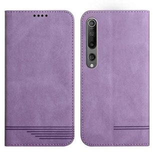 For Xiaomi Mi 10 / 10 Pro Strong Magnetic Leather Case(Purple)