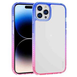 For iPhone 14 Pro hoco Rainbow Gradient Skin Feel Phone Case(Blue Purple)